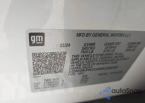 2024 Chevrolet Tahoe 4Wd Z71 from USA, damaged, VIN 1GNSKPKD3RR160093